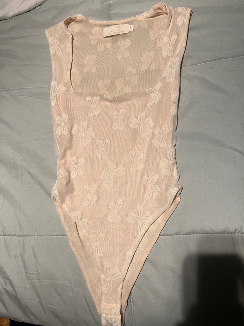 Cream colored Floral Lace Bodysuit – Women